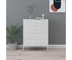 Komoda, balta, 80x35x101,5cm, plienas