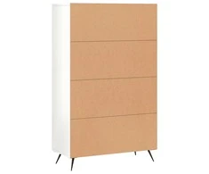 Komoda, baltos spalvos, 69,5x31x115cm, apdirbta mediena, blizgi