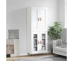 Komoda, baltos spalvos, 69,5x34x180cm, apdirbta mediena