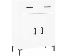 Komoda, baltos spalvos, 69,5x34x180cm, apdirbta mediena