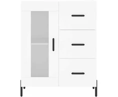 Komoda, baltos spalvos, 69,5x34x180cm, apdirbta mediena