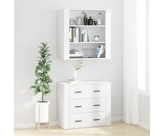 Komoda, baltos spalvos, apdirbta mediena