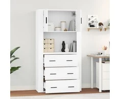 Komoda, baltos spalvos, apdirbta mediena