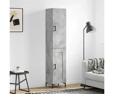 Komoda, betono pilkos spalvos, 34,5x34x180cm, apdirbta mediena
