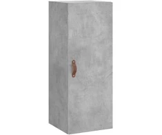 Komoda, betono pilkos spalvos, 34,5x34x180cm, apdirbta mediena