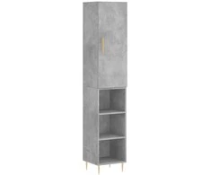 Komoda, betono pilkos spalvos, 34,5x34x180cm, apdirbta mediena