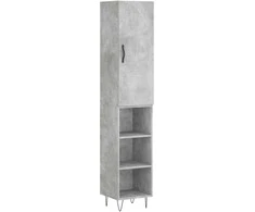 Komoda, betono pilkos spalvos, 34,5x34x180cm, apdirbta mediena