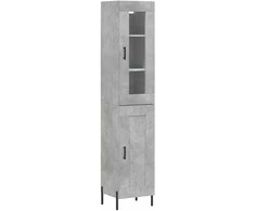 Komoda, betono pilkos spalvos, 34,5x34x180cm, apdirbta mediena