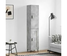 Komoda, betono pilkos spalvos, 34,5x34x180cm, apdirbta mediena