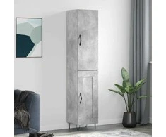 Komoda, betono pilkos spalvos, 34,5x34x180cm, apdirbta mediena