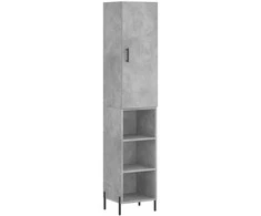 Komoda, betono pilkos spalvos, 34,5x34x180cm, apdirbta mediena