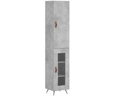 Komoda, betono pilkos spalvos, 34,5x34x180cm, apdirbta mediena