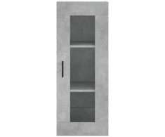 Komoda, betono pilkos spalvos, 34,5x34x180cm, apdirbta mediena
