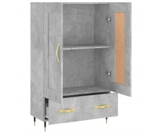 Komoda, betono pilkos spalvos, 69,5x31x115cm, apdirbta mediena