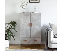 Komoda, betono pilkos spalvos, 69,5x31x115cm, apdirbta mediena