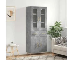 Komoda, betono pilkos spalvos, 69,5x34x180cm, apdirbta mediena