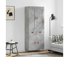 Komoda, betono pilkos spalvos, 69,5x34x180cm, apdirbta mediena