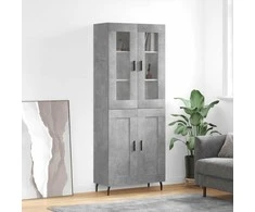Komoda, betono pilkos spalvos, 69,5x34x180cm, apdirbta mediena
