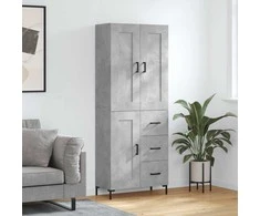 Komoda, betono pilkos spalvos, 69,5x34x180cm, apdirbta mediena