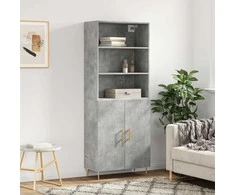 Komoda, betono pilkos spalvos, 69,5x34x180cm, apdirbta mediena