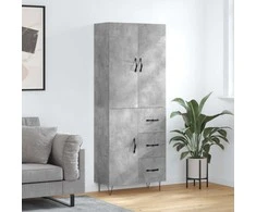 Komoda, betono pilkos spalvos, 69,5x34x180cm, apdirbta mediena