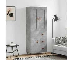 Komoda, betono pilkos spalvos, 69,5x34x180cm, apdirbta mediena