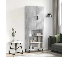 Komoda, betono pilkos spalvos, 69,5x34x180cm, apdirbta mediena