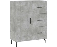 Komoda, betono pilkos spalvos, 69,5x34x180cm, apdirbta mediena