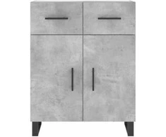 Komoda, betono pilkos spalvos, 69,5x34x180cm, apdirbta mediena