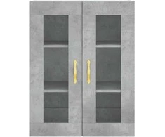 Komoda, betono pilkos spalvos, 69,5x34x180cm, apdirbta mediena