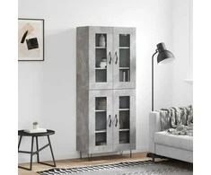 Komoda, betono pilkos spalvos, 69,5x34x180cm, apdirbta mediena