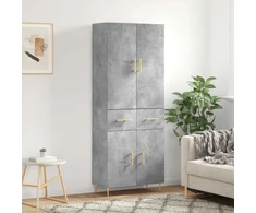 Komoda, betono pilkos spalvos, 69,5x34x180cm, apdirbta mediena