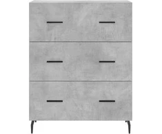 Komoda, betono pilkos spalvos, 69,5x34x180cm, apdirbta mediena