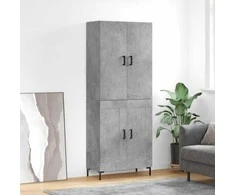 Komoda, betono pilkos spalvos, 69,5x34x180cm, apdirbta mediena