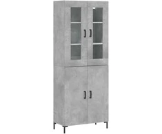 Komoda, betono pilkos spalvos, 69,5x34x180cm, apdirbta mediena