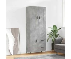 Komoda, betono pilkos spalvos, 69,5x34x180cm, apdirbta mediena