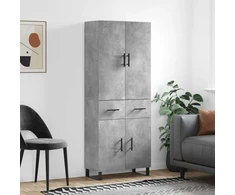 Komoda, betono pilkos spalvos, 69,5x34x180cm, apdirbta mediena