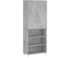 Komoda, betono pilkos spalvos, 69,5x34x180cm, apdirbta mediena