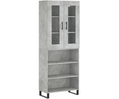 Komoda, betono pilkos spalvos, 69,5x34x180cm, apdirbta mediena
