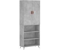 Komoda, betono pilkos spalvos, 69,5x34x180cm, apdirbta mediena
