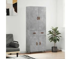 Komoda, betono pilkos spalvos, 69,5x34x180cm, apdirbta mediena