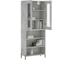 Komoda, betono pilkos spalvos, 69,5x34x180cm, apdirbta mediena