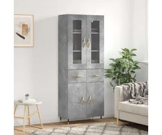 Komoda, betono pilkos spalvos, 69,5x34x180cm, apdirbta mediena