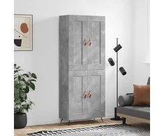 Komoda, betono pilkos spalvos, 69,5x34x180cm, apdirbta mediena