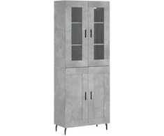 Komoda, betono pilkos spalvos, 69,5x34x180cm, apdirbta mediena