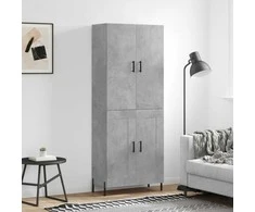 Komoda, betono pilkos spalvos, 69,5x34x180cm, apdirbta mediena