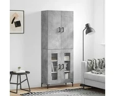 Komoda, betono pilkos spalvos, 69,5x34x180cm, apdirbta mediena