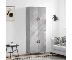 Komoda, betono pilkos spalvos, 69,5x34x180cm, apdirbta mediena