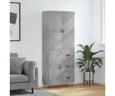 Komoda, betono pilkos spalvos, 69,5x34x180cm, apdirbta mediena