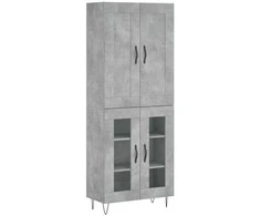 Komoda, betono pilkos spalvos, 69,5x34x180cm, apdirbta mediena
